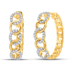 1/5CT-DIA CN FASHION HIGH HOOPS EARRING