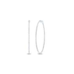 2 1/5CTW-DIA ANA M FASHION HIGH HOOPS EARRING