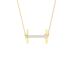 1/20CTW-DIA P1P2 LADIES INITIAL "I" NECKLACE