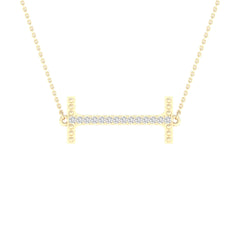 1/20CTW-DIA P1P2 LADIES INITIAL "I" NECKLACE