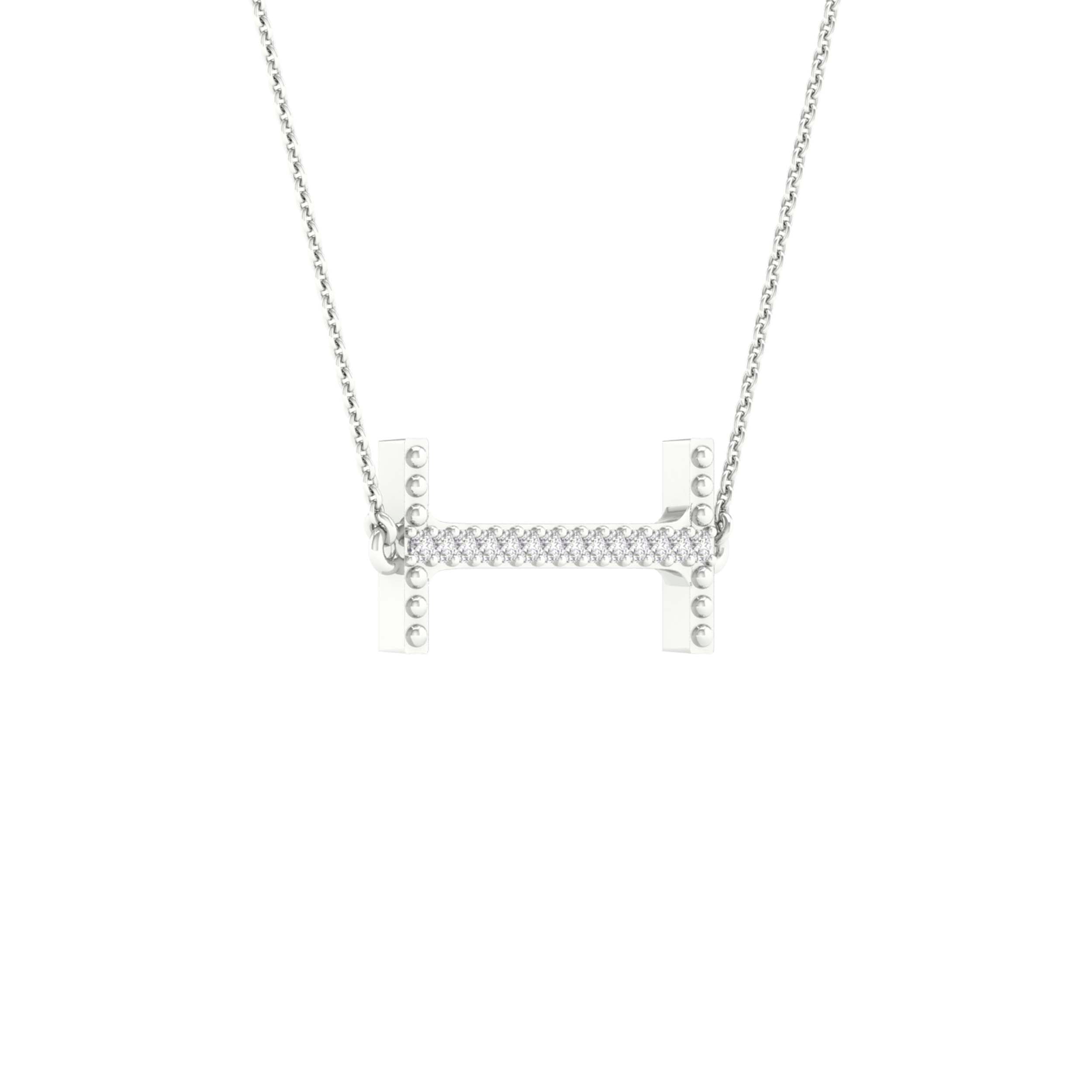 1/20CTW-DIA P1P2 LADIES INITIAL "I" NECKLACE
