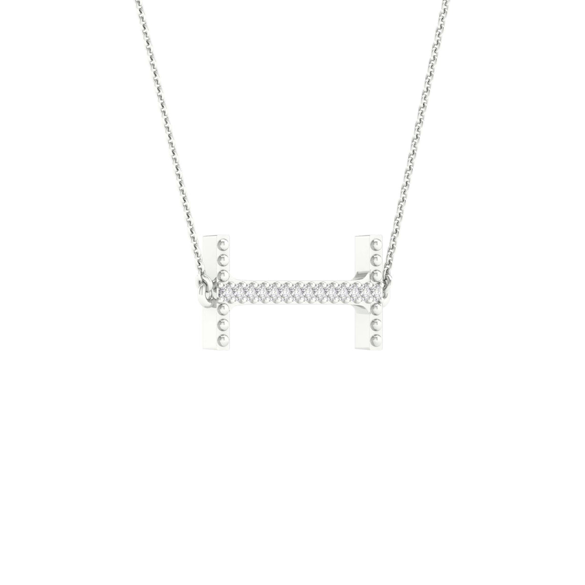 1/20CTW-DIA P1P2 LADIES INITIAL "I" NECKLACE