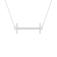 1/20CTW-DIA P1P2 LADIES INITIAL "I" NECKLACE