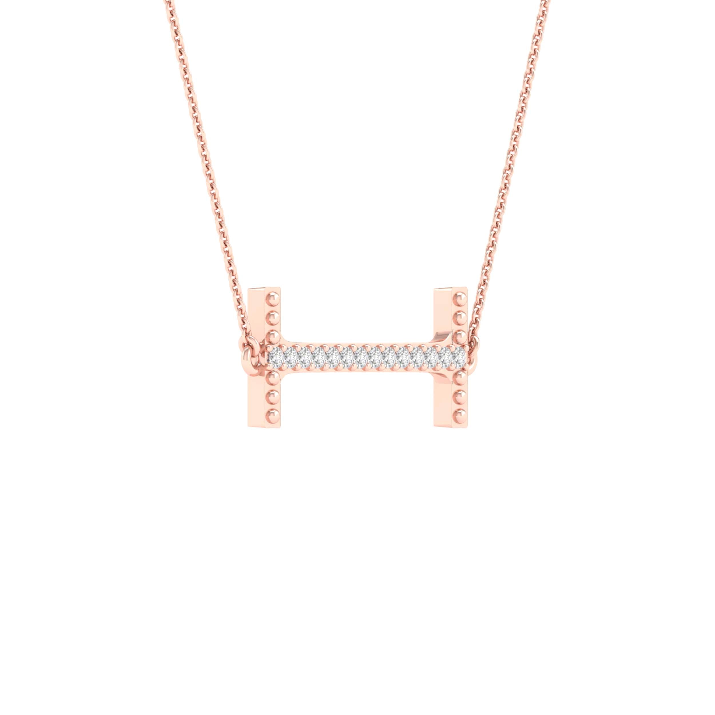 1/20CTW-DIA P1P2 LADIES INITIAL "I" NECKLACE