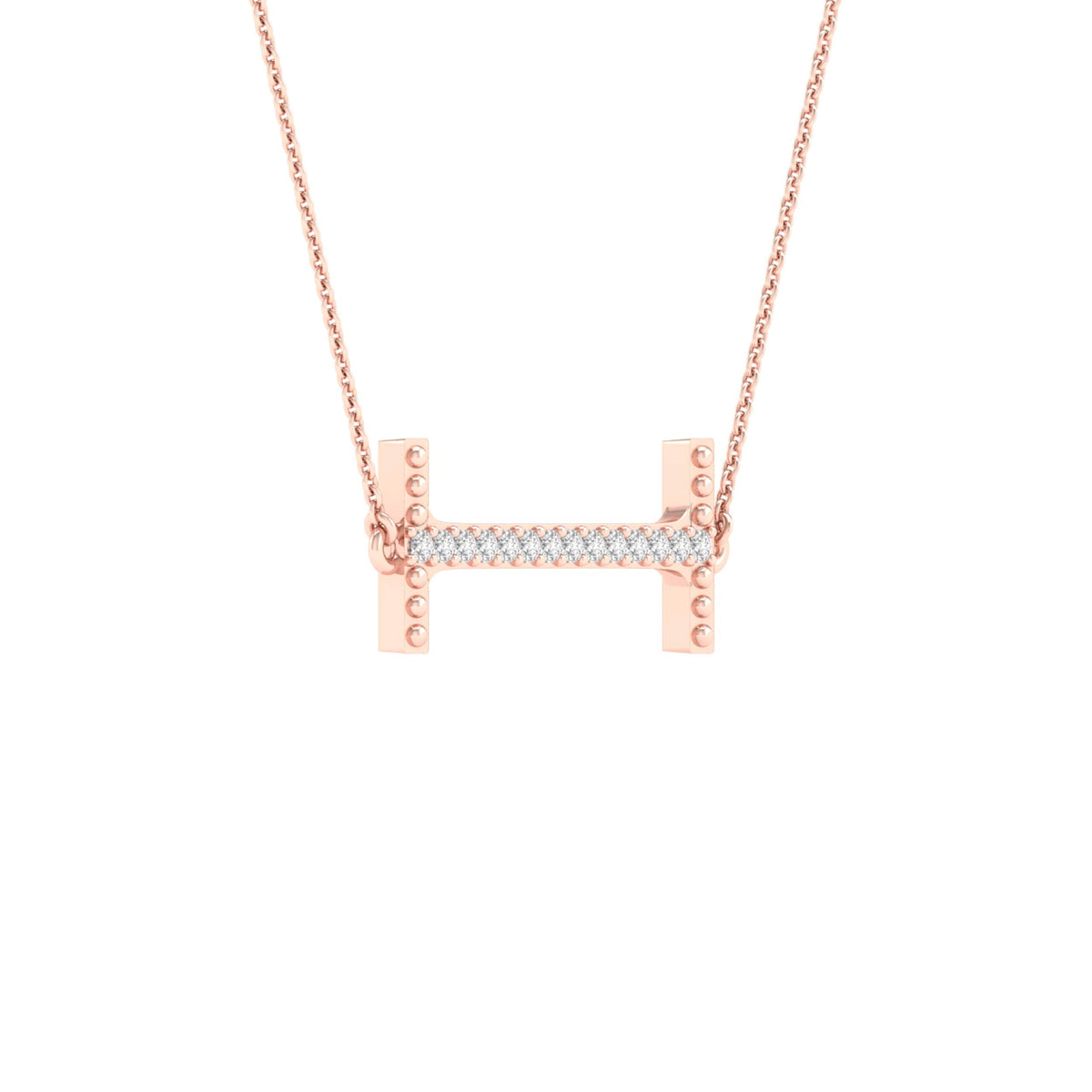 1/20CTW-DIA P1P2 LADIES INITIAL "I" NECKLACE