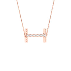 1/20CTW-DIA P1P2 LADIES INITIAL "I" NECKLACE