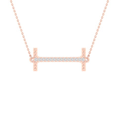 1/20CTW-DIA P1P2 LADIES INITIAL "I" NECKLACE