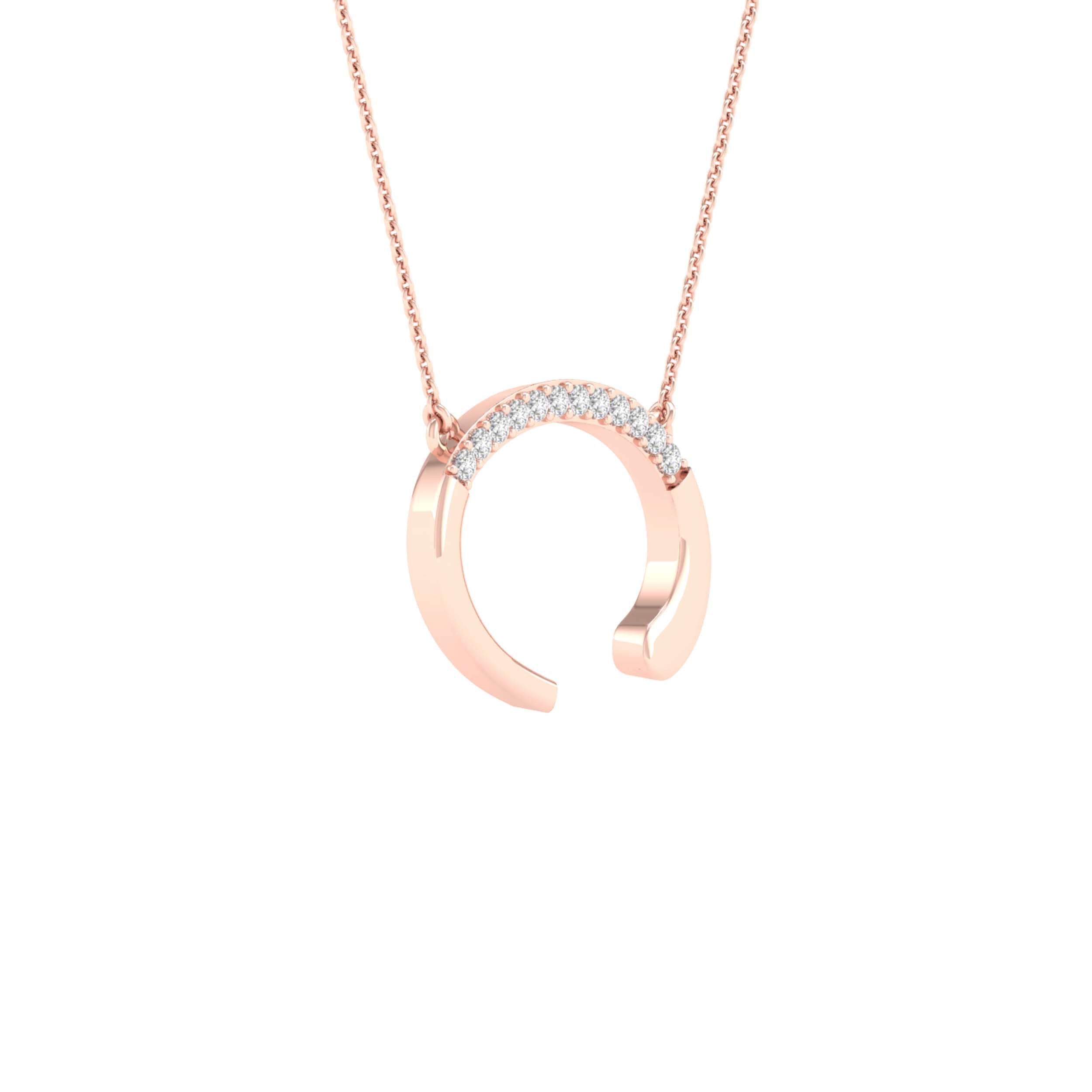 1/20CTW-DIA P1P2 LADIES INITIAL "C" NECKLACE