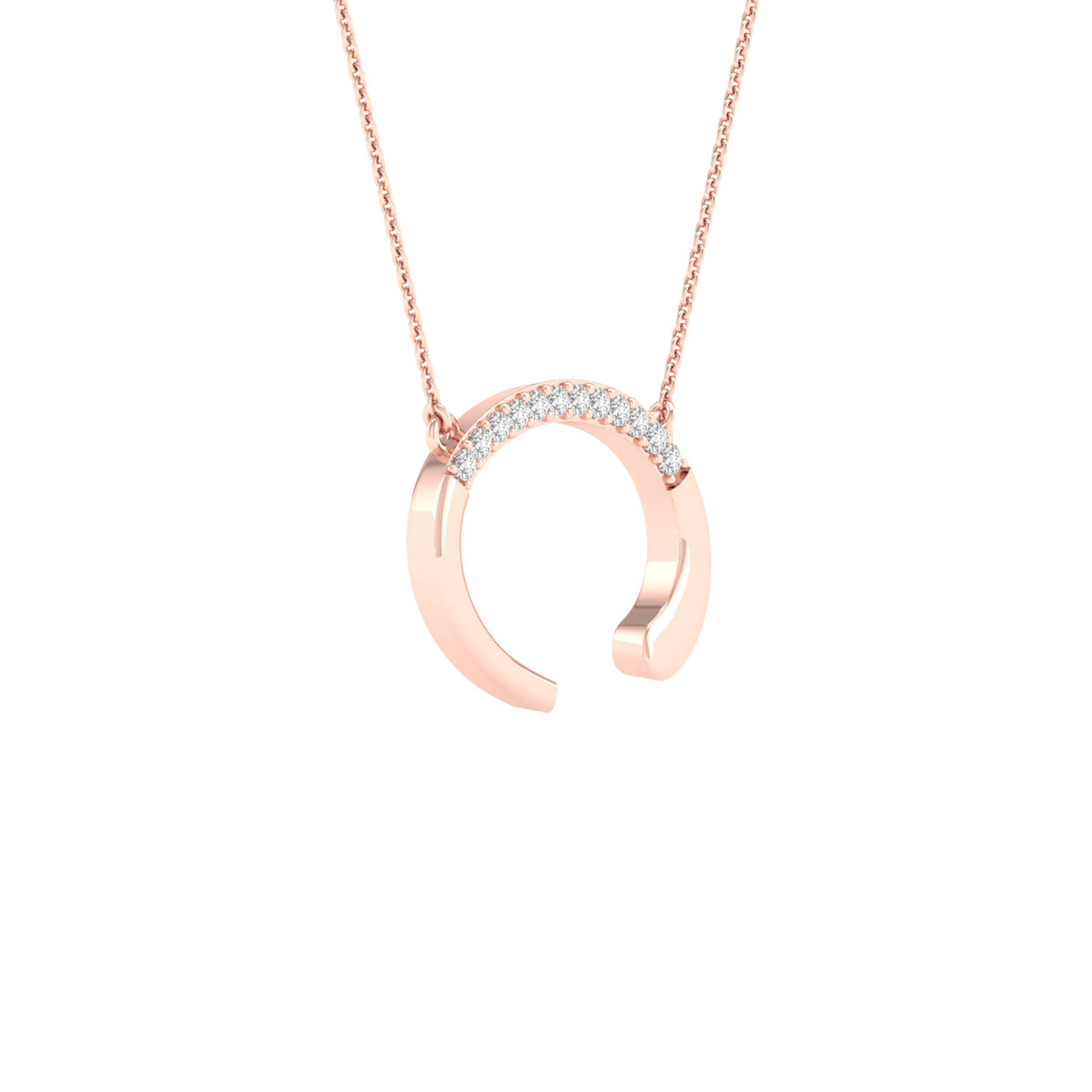 1/20CTW-DIA P1P2 LADIES INITIAL "C" NECKLACE