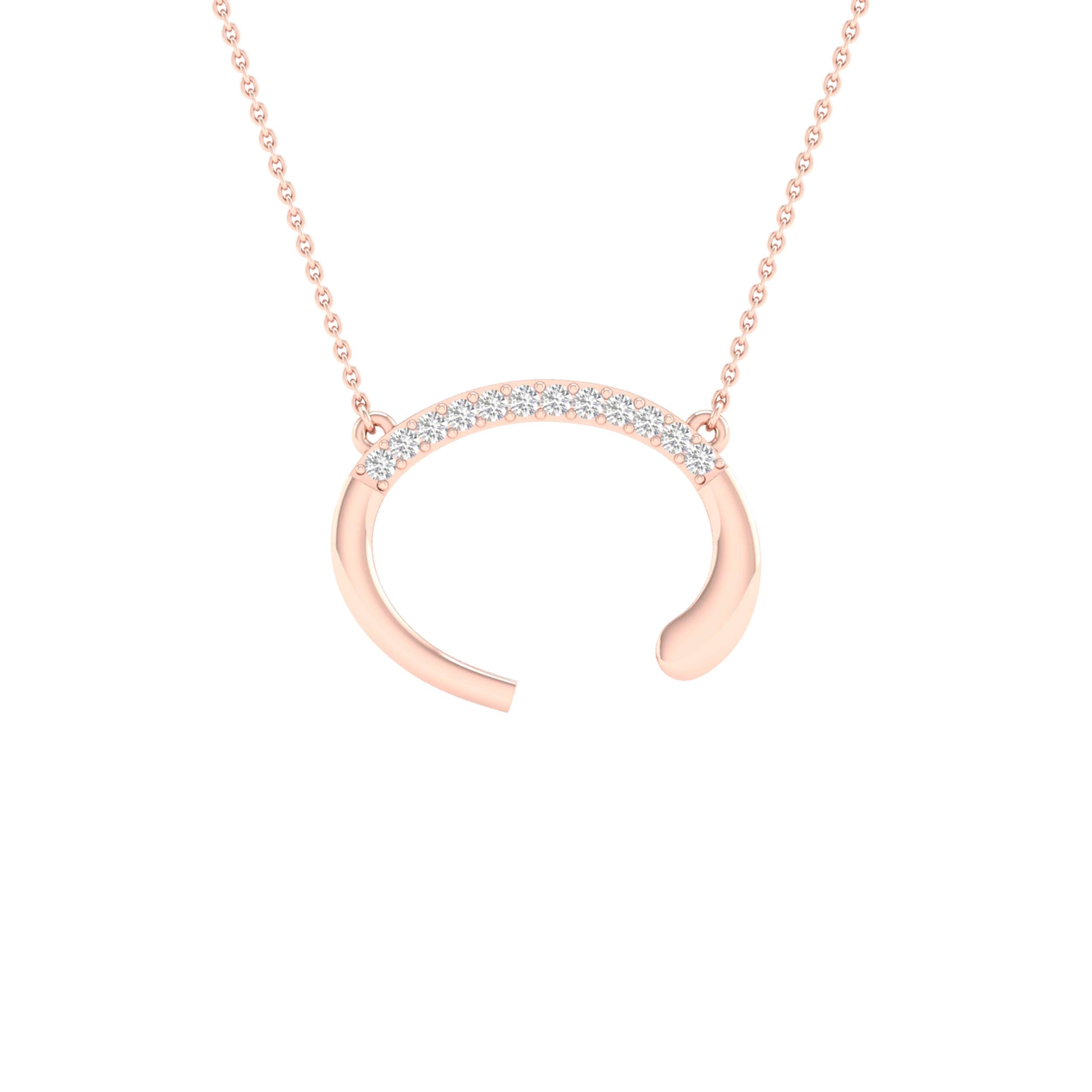 1/20CTW-DIA P1P2 LADIES INITIAL "C" NECKLACE