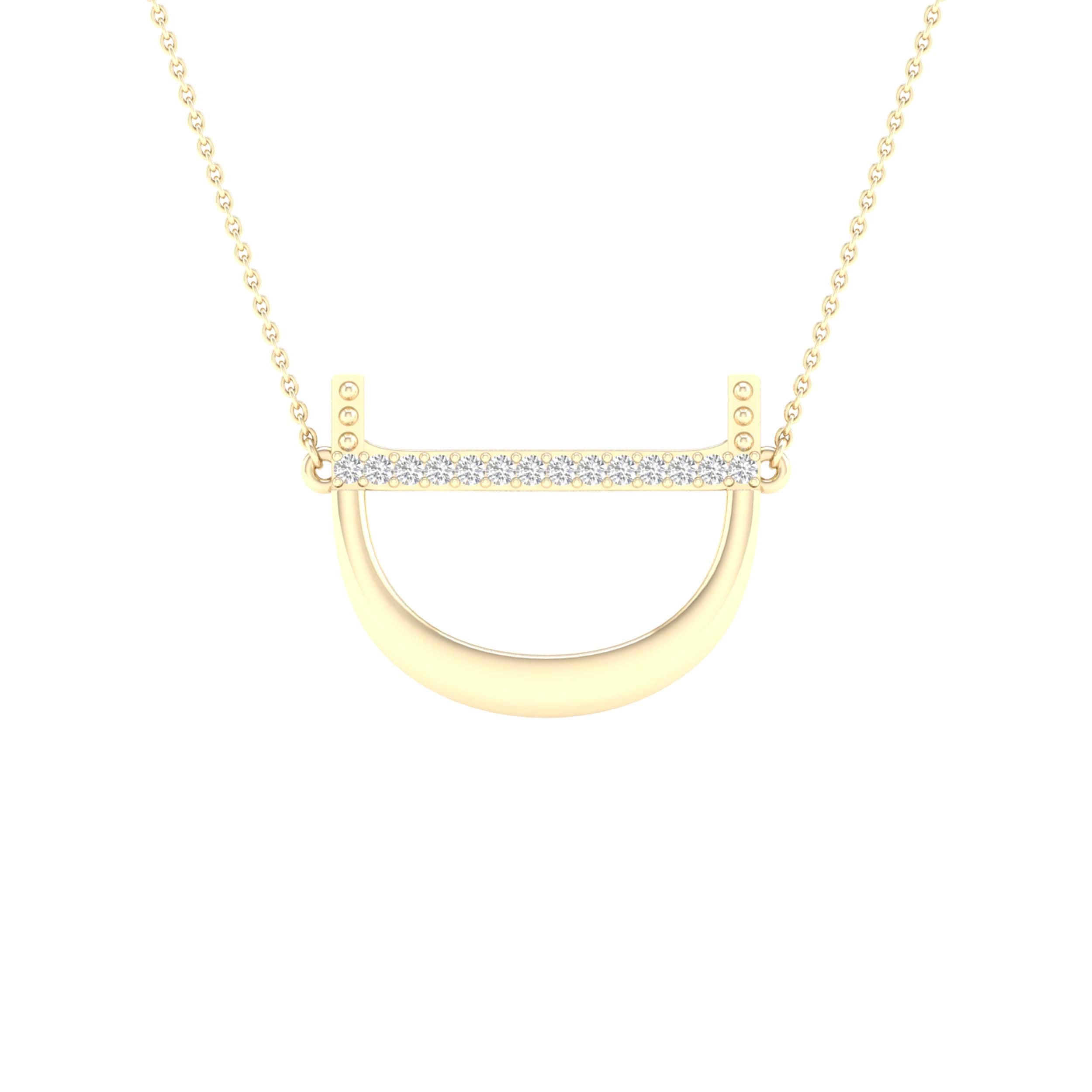 1/20CTW-DIA P1P2 LADIES  INITIAL "D" NECKLACE