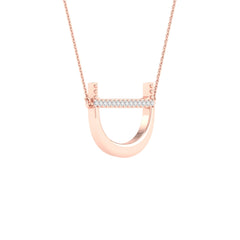 1/20CTW-DIA P1P2 LADIES INITIAL "D" NECKLACE