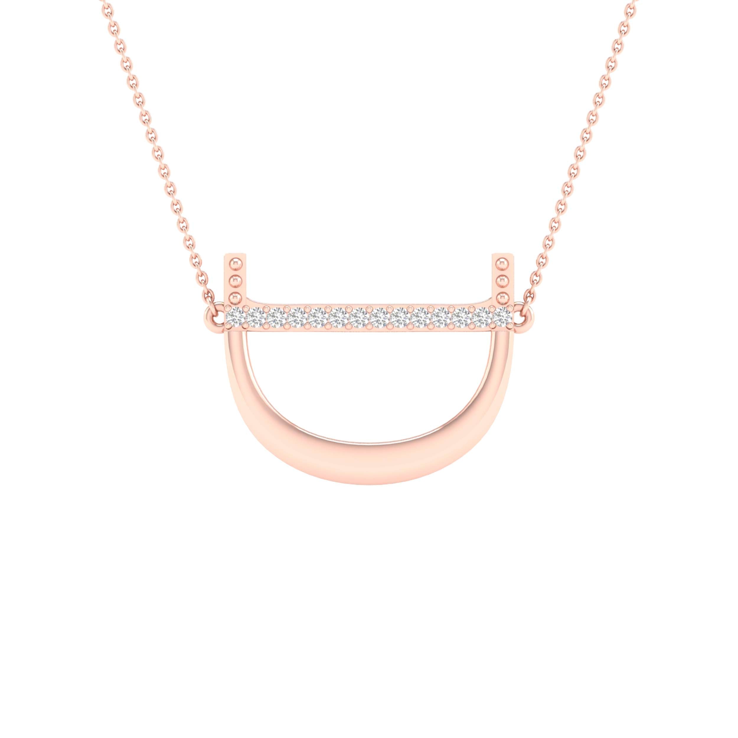 1/20CTW-DIA P1P2 LADIES INITIAL "D" NECKLACE