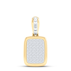 1/10CTW-DIA P1P2 FASHION RECTANGLE PENDANT