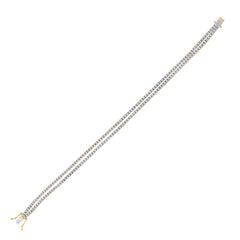 1CT-DIA CN 2ROW FASHION BRACELET (7 INCH)