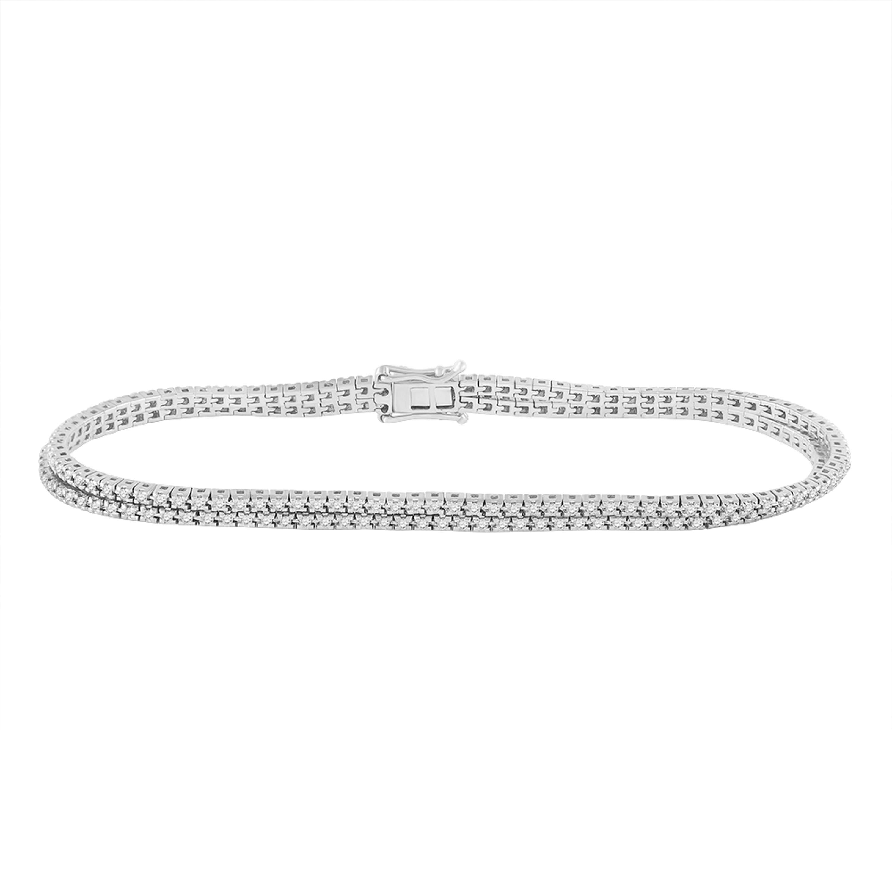1CT-DIA CN 2ROW FASHION BRACELET (7 INCH)