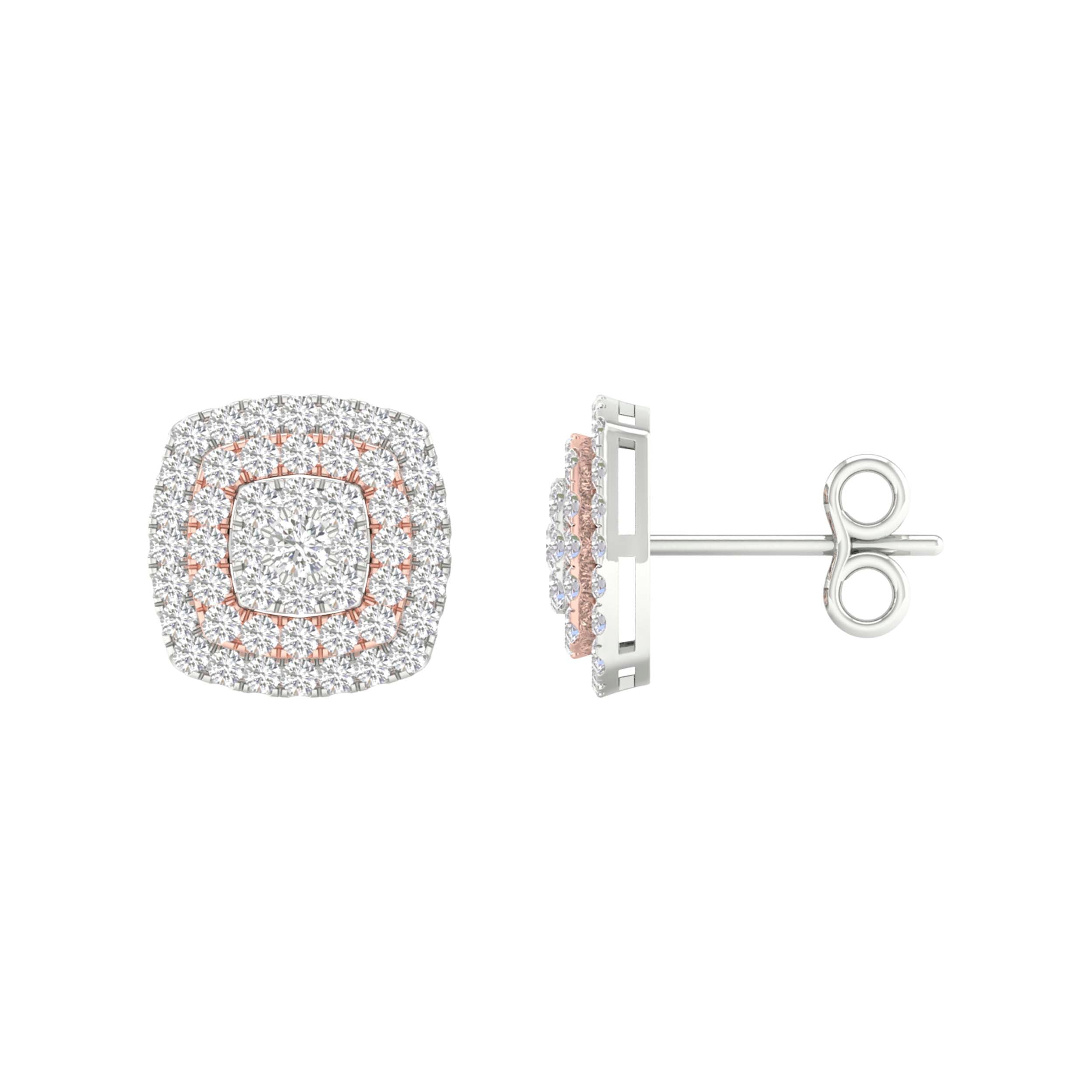 1CT-DIA CN FASHION SQUARE EARRING