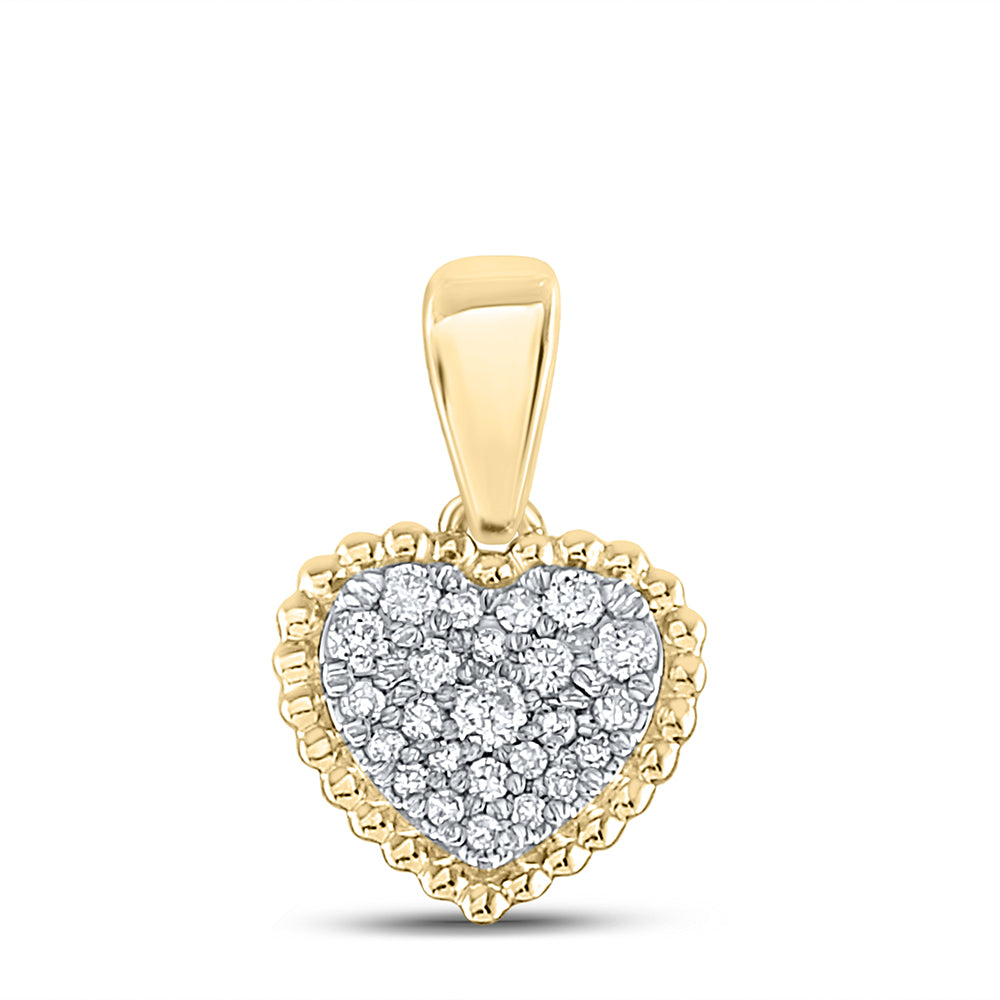 1/8CT-DIA CN HEART PENDANT