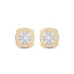 3/4CTW-DIA CN FASHION ROUND EARRING