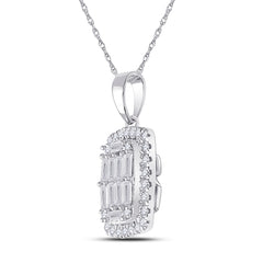 1/2CT-DIA ANA M DIANA SQUARE PENDANT