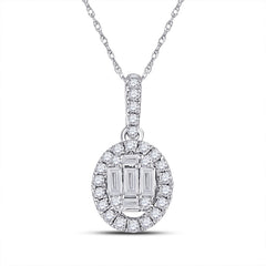 1/3CT-DIA ANA M DIANA OVAL PENDANT