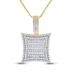 1 1/4CT-DIA P1P2 MICRO-PAVE MENS CHARM