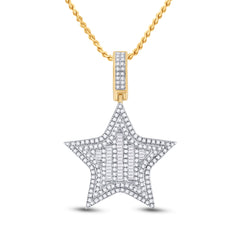 3/4CT-DIA P1P2 MICRO-PAVE STAR MENS CHARM