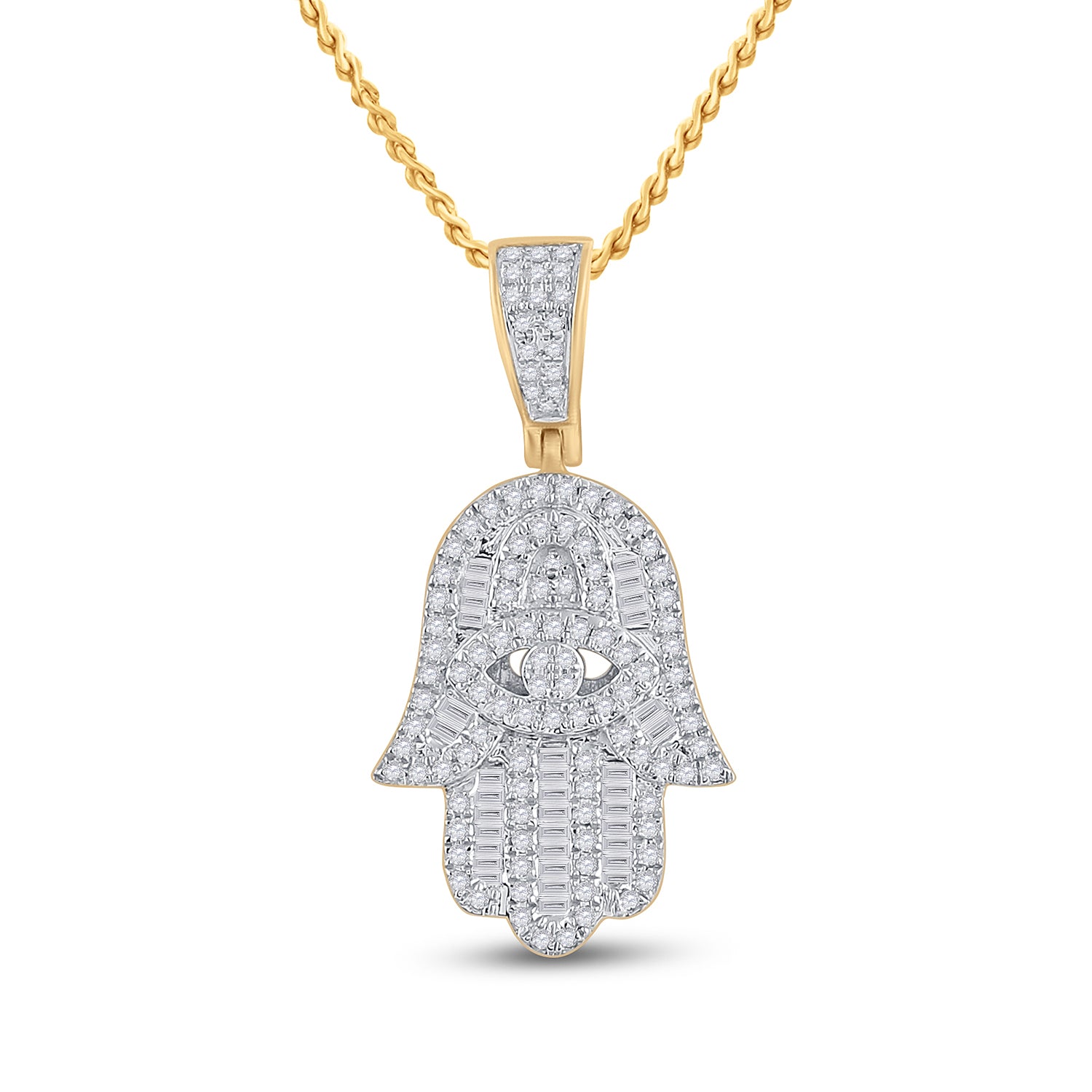 1/2CT-DIA P1P2 HAMSA MICRO-PAVE CHARM