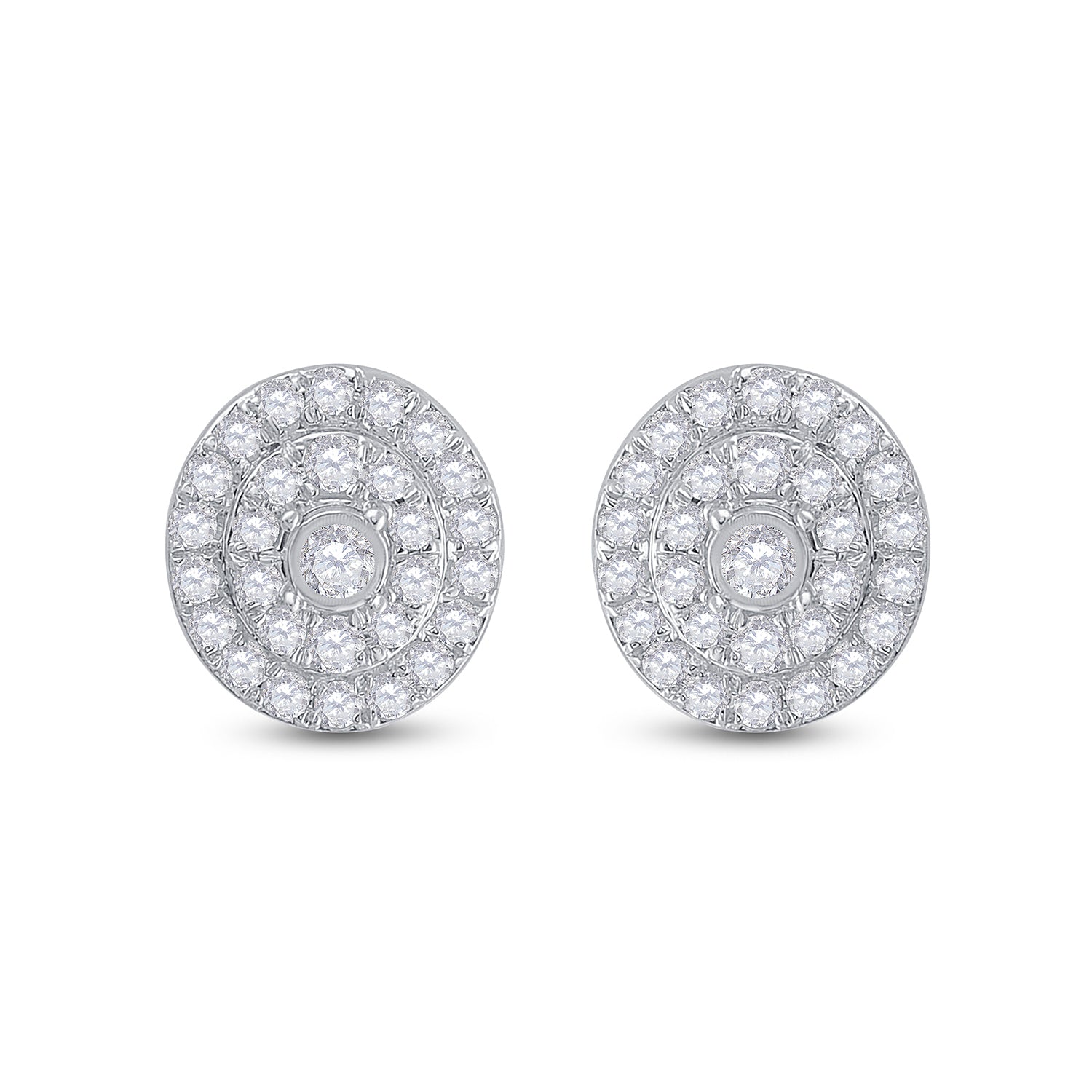 1/3CT-DIA CN MICRO-PAVE ROUND EARRING