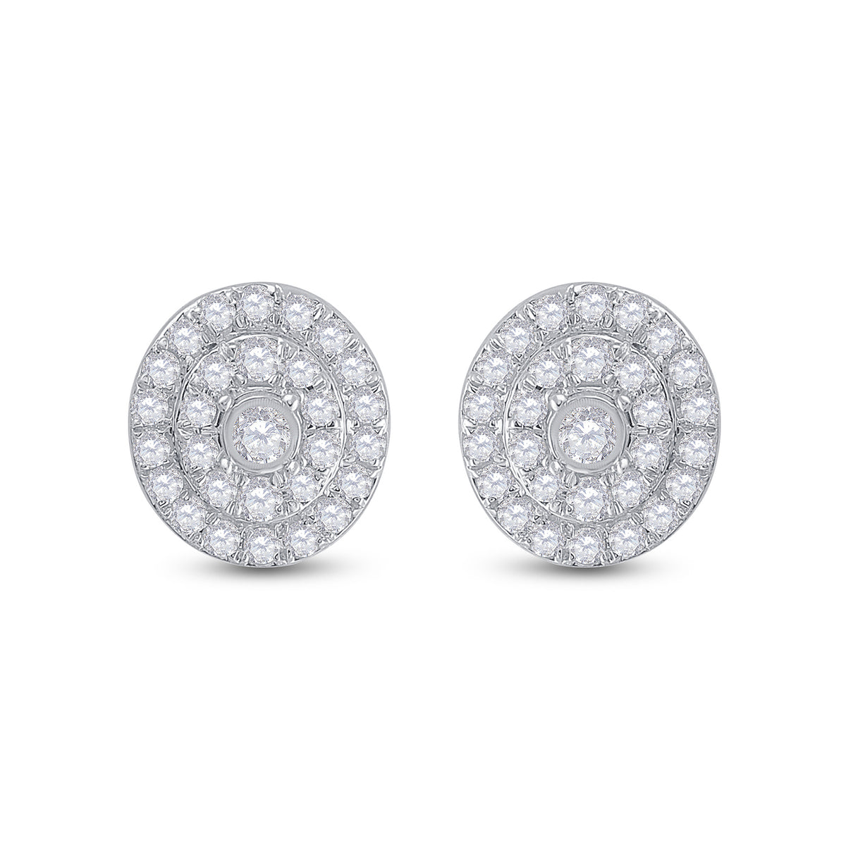 1/3CT-DIA CN MICRO-PAVE ROUND EARRING