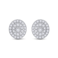1/3CT-DIA CN MICRO-PAVE ROUND EARRING