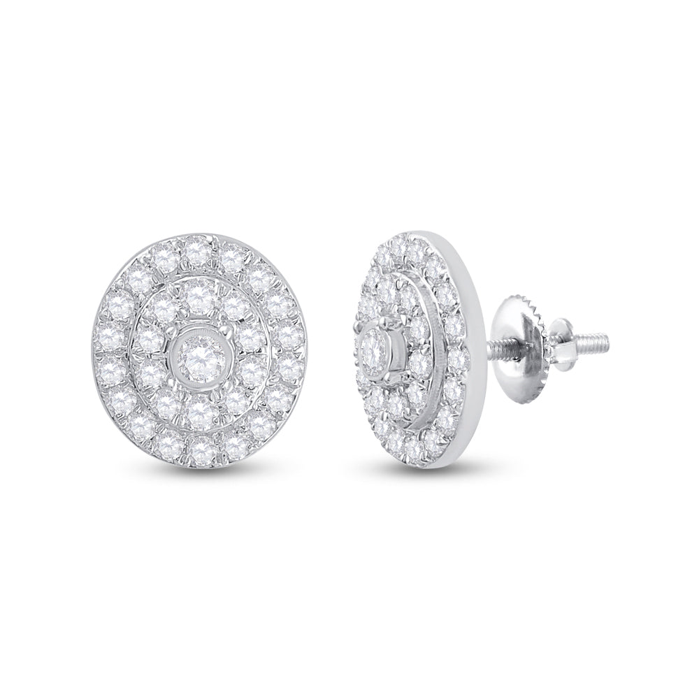 1/3CT-DIA CN MICRO-PAVE ROUND EARRING