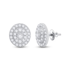 1/3CT-DIA CN MICRO-PAVE ROUND EARRING
