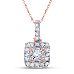 1/6CT-DIA CN MICRO-PAVE FASHION SQUARE PENDANT