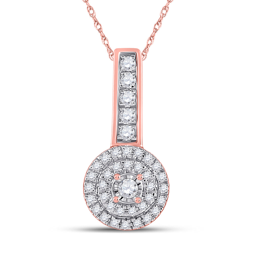 1/5CT-DIA CN MICRO-PAVE FASHION ROUND PENDANT