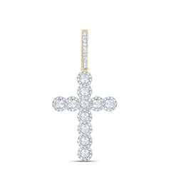 3/4CT-DIA NK CROSS PENDANT