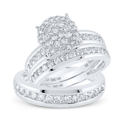 1 1/2CT-DIA NK LADIES HIGH TRIO  SET