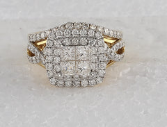 1 7/8CT-DIA ANA M BRIDAL SET