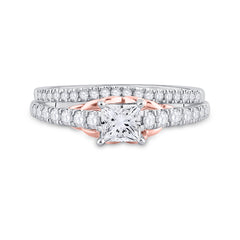 1 CT-DIA ANA M 1/2CT-CPR BELLISSIMO NO HALO BRIDAL SET