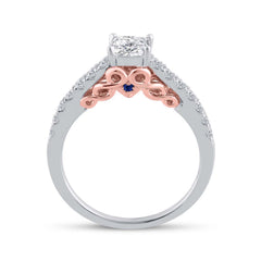 1 CT-DIA ANA M 1/2CT-CPR BELLISSIMO NO HALO BRIDAL SET