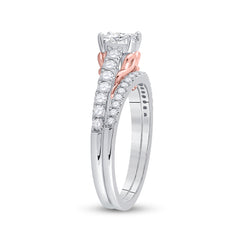 1 CT-DIA ANA M 1/2CT-CPR BELLISSIMO NO HALO BRIDAL SET