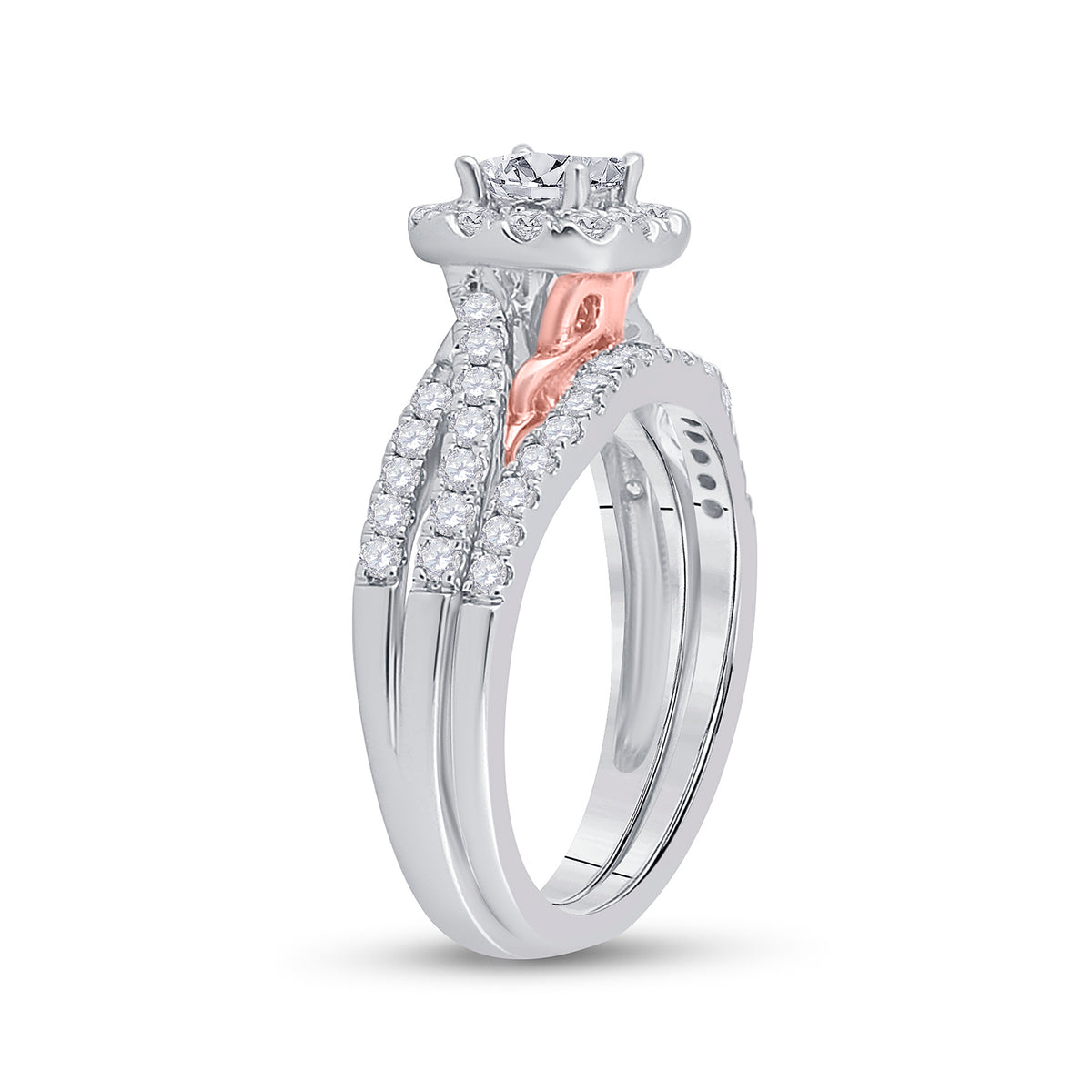 1 CT-DIA ANA M 1/3CT-CPR BELLISSIMO BRIDAL SET