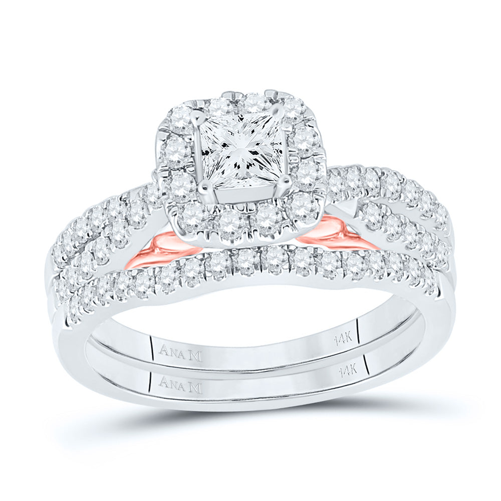 1 CT-DIA ANA M 1/3CT-CPR BELLISSIMO BRIDAL SET