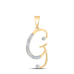 1/12CTW-DIA P1P2 GIFT INITIAL-"G" PENDANT