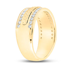 3/4CT-DIA CN ACCUSET MENS BAND
