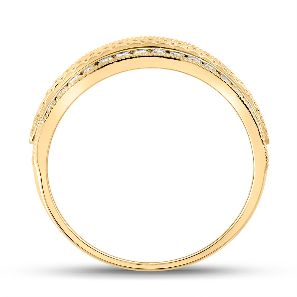 3/4CT-DIA CN ACCUSET MENS BAND