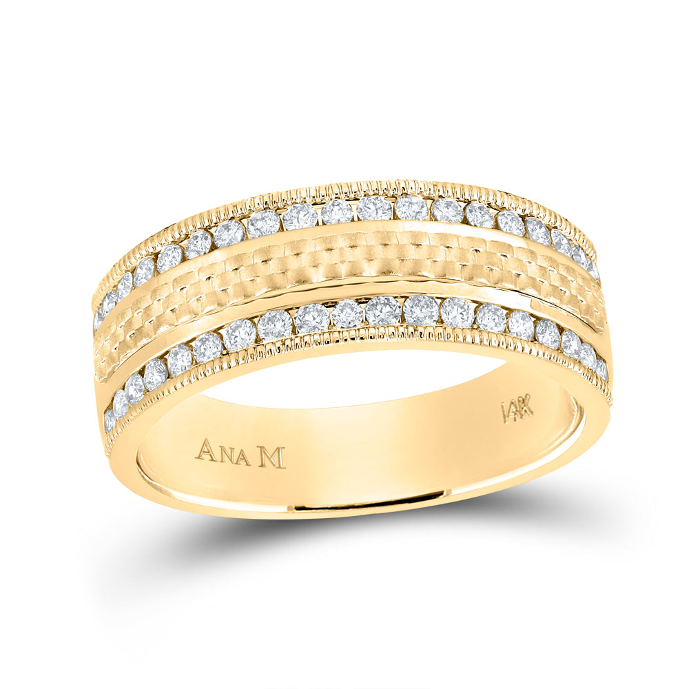 3/4CT-DIA CN ACCUSET MENS BAND