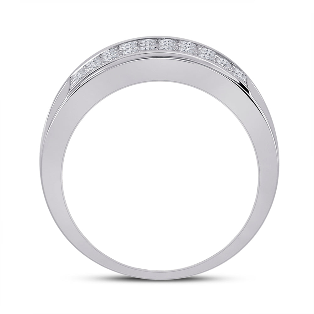 2 5/8 CT-DIA CN INVISIBLE FASHION MENS BAND