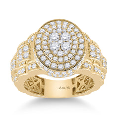 2 3/4CT-DIA ANA M MENS RING