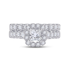 2 CTW-DIA ANA M 3/4CT-CPR BRIDAL SETS SINGLE HALO